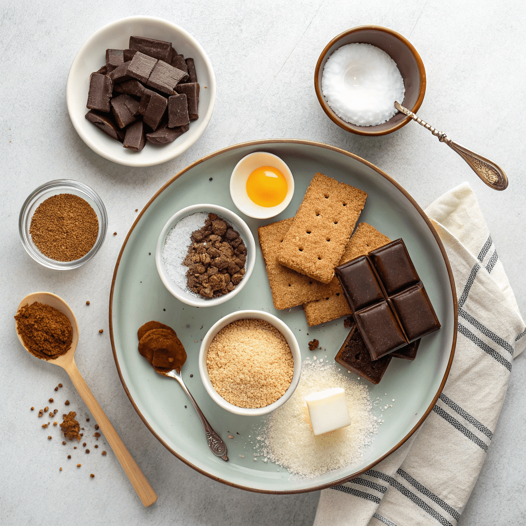 Ingredients for S’more Pie Jars