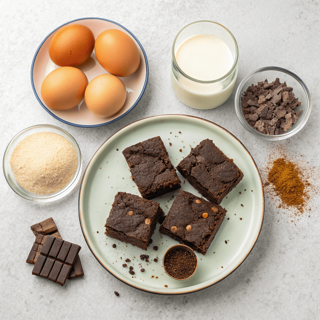 Ingredients for Brownie Bread Pudding
