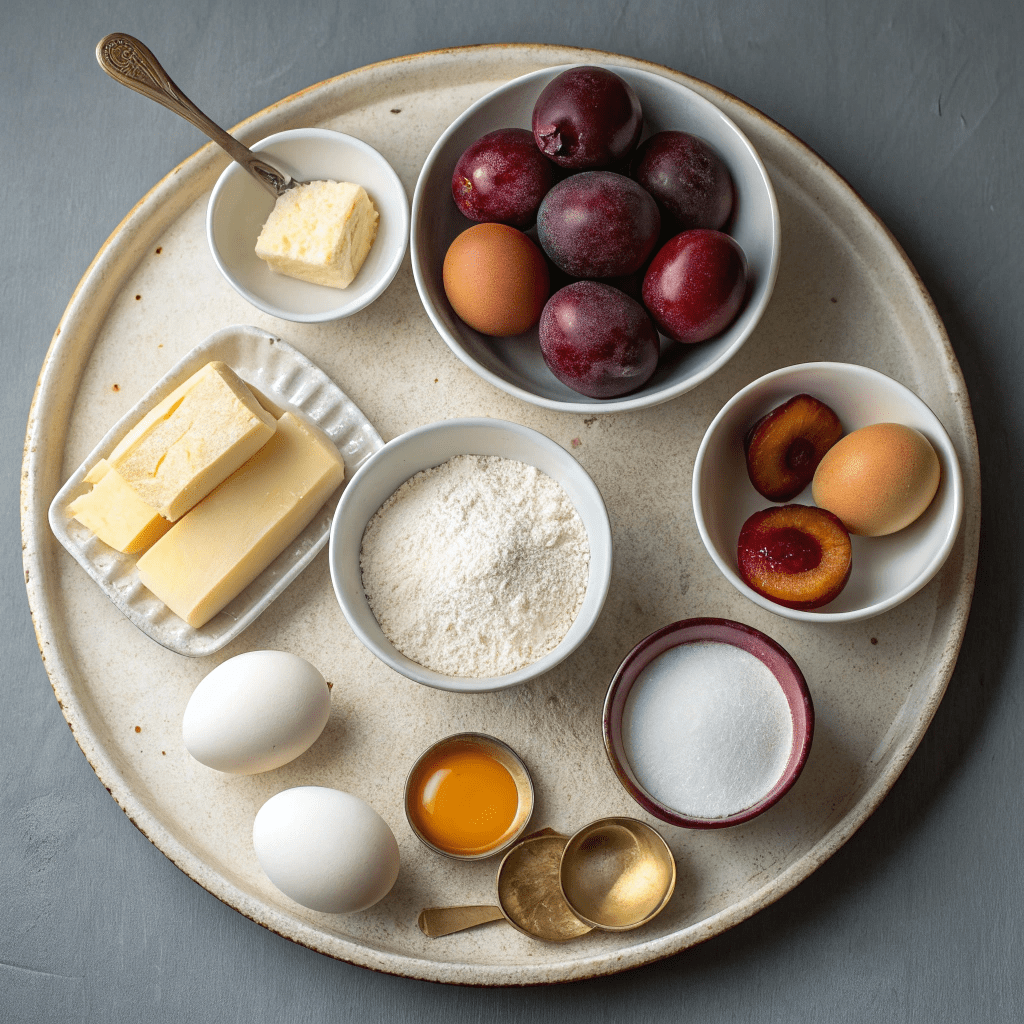 Ingredients for Easy Plum Clafoutis