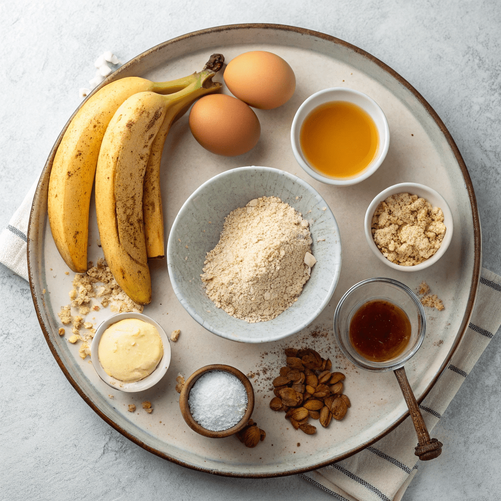 Gather Your Ingredients for My Mum’s Healthy Banana Muffins