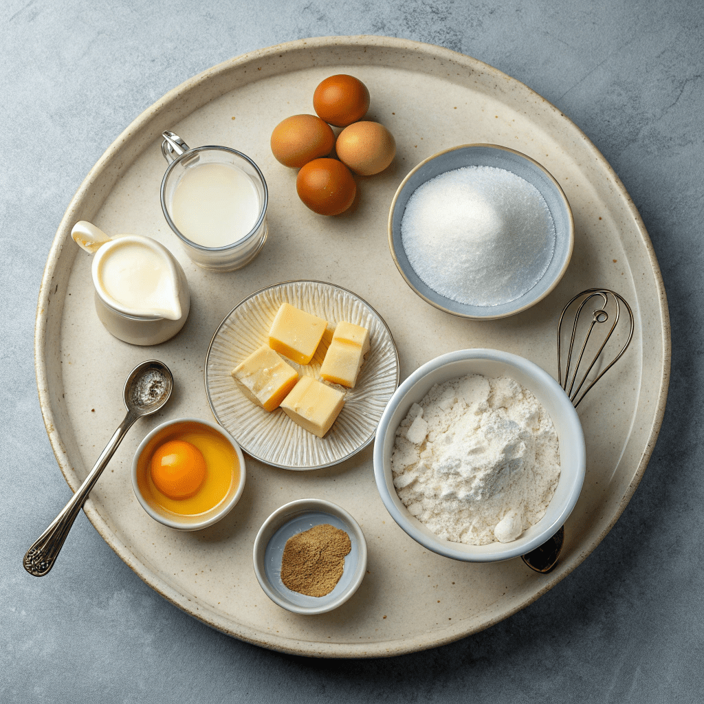 Ingredients for Classic Homemade Vanilla Pudding