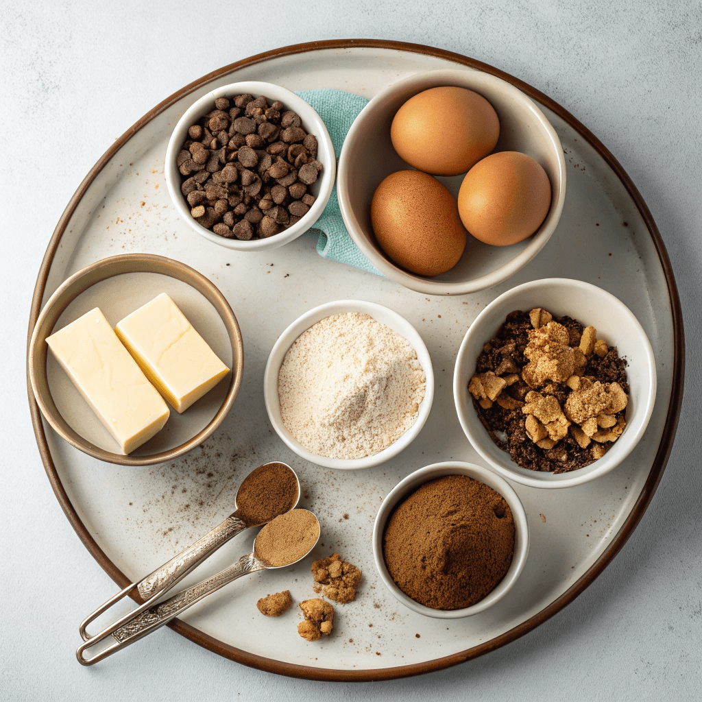 Ingredients for The Perfect Skillet Brownies