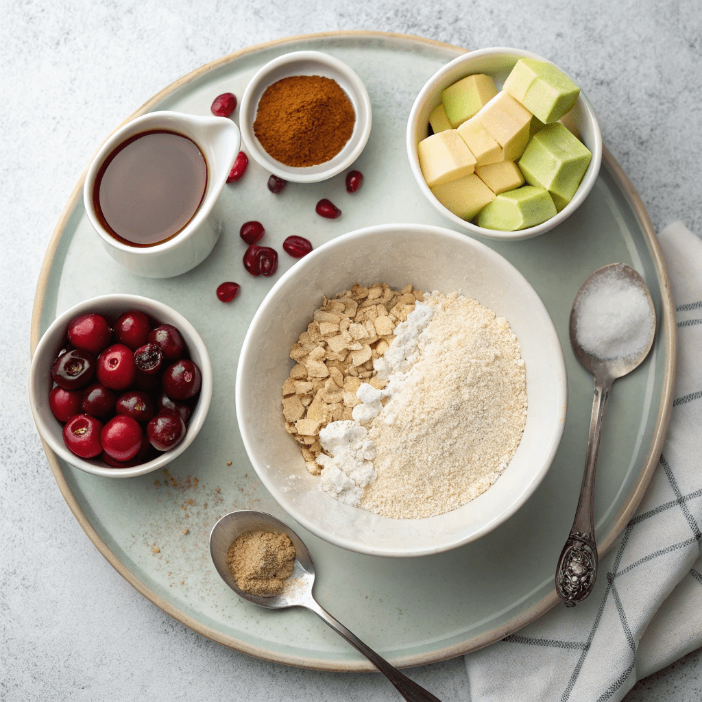 Ingredients for Skillet Cherry Crisp