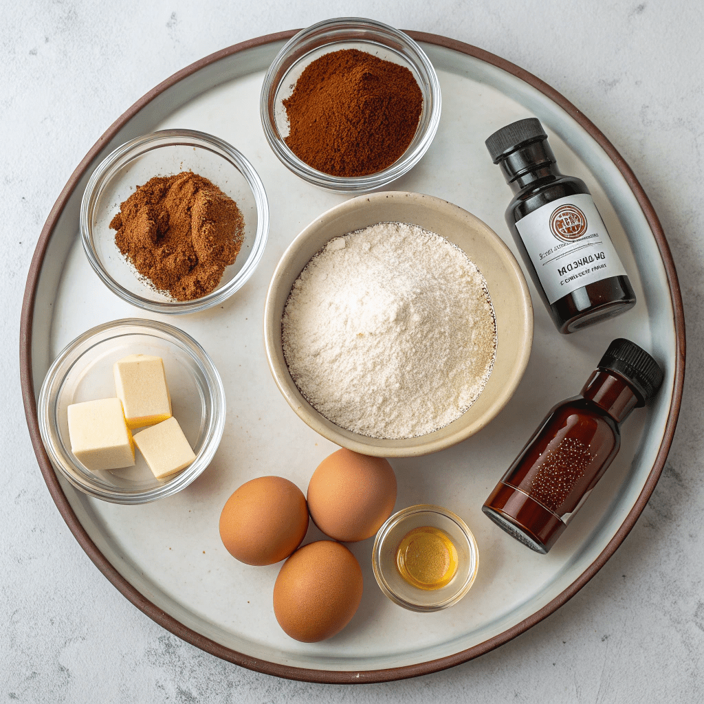 Ingredients for 3 Layer Microwave Red Velvet Cake
