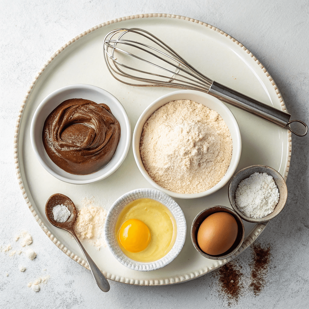 Simple Ingredients for Nutella Brownie in a Mug