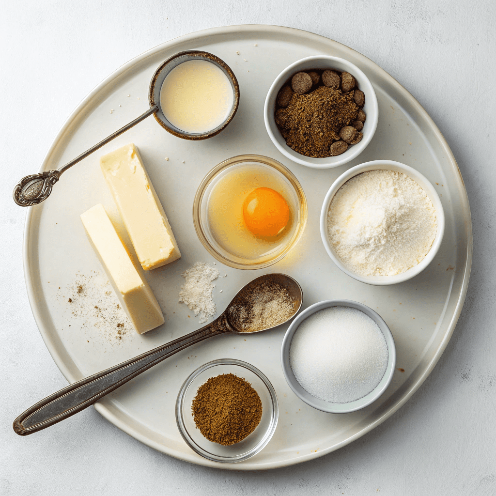 Ingredients for Salted Butterscotch Pot De Creme