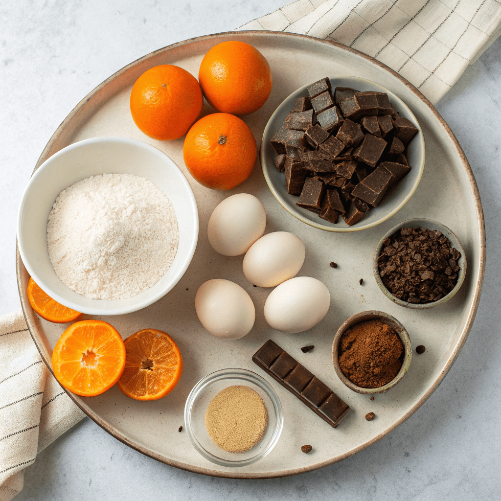 Ingredients for Barbecued Chocolate Oranges