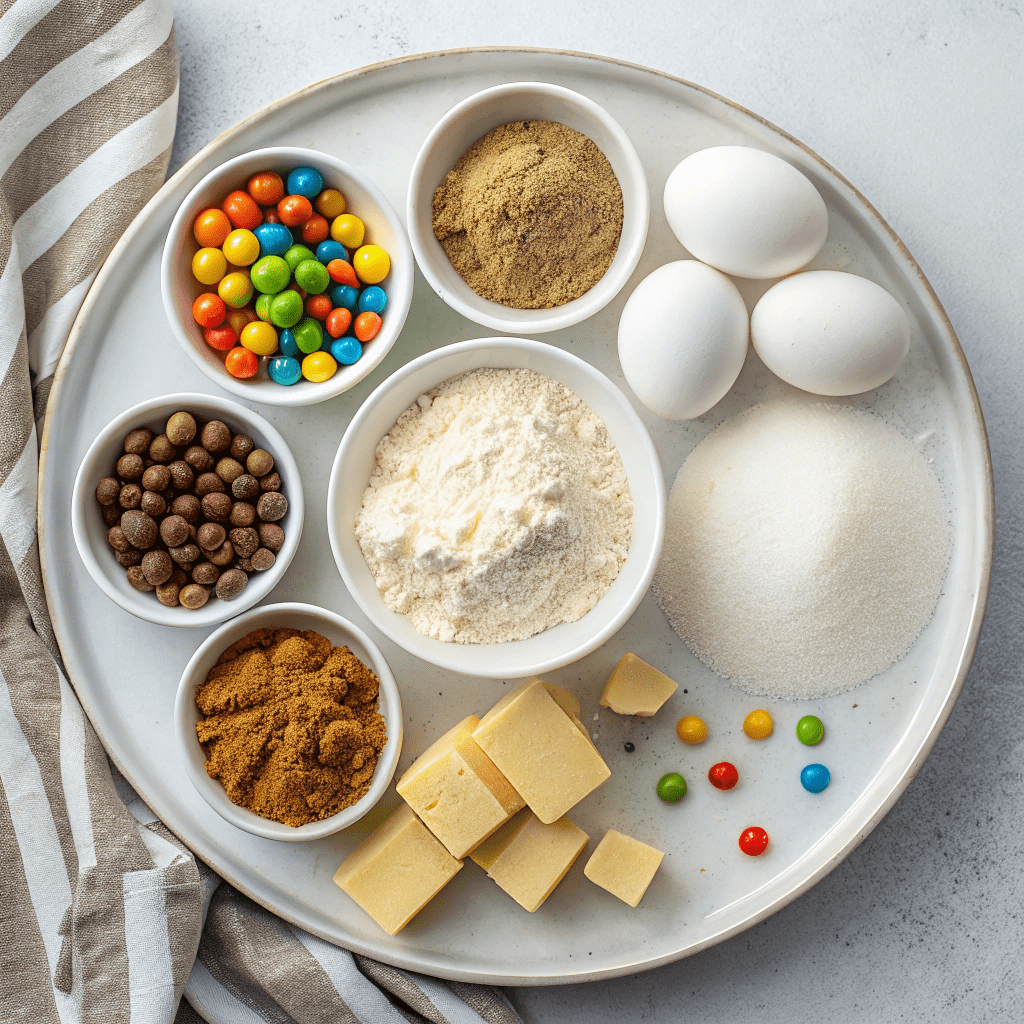 Ingredients for the Ultimate Giant One-Pan Skillet Cookie