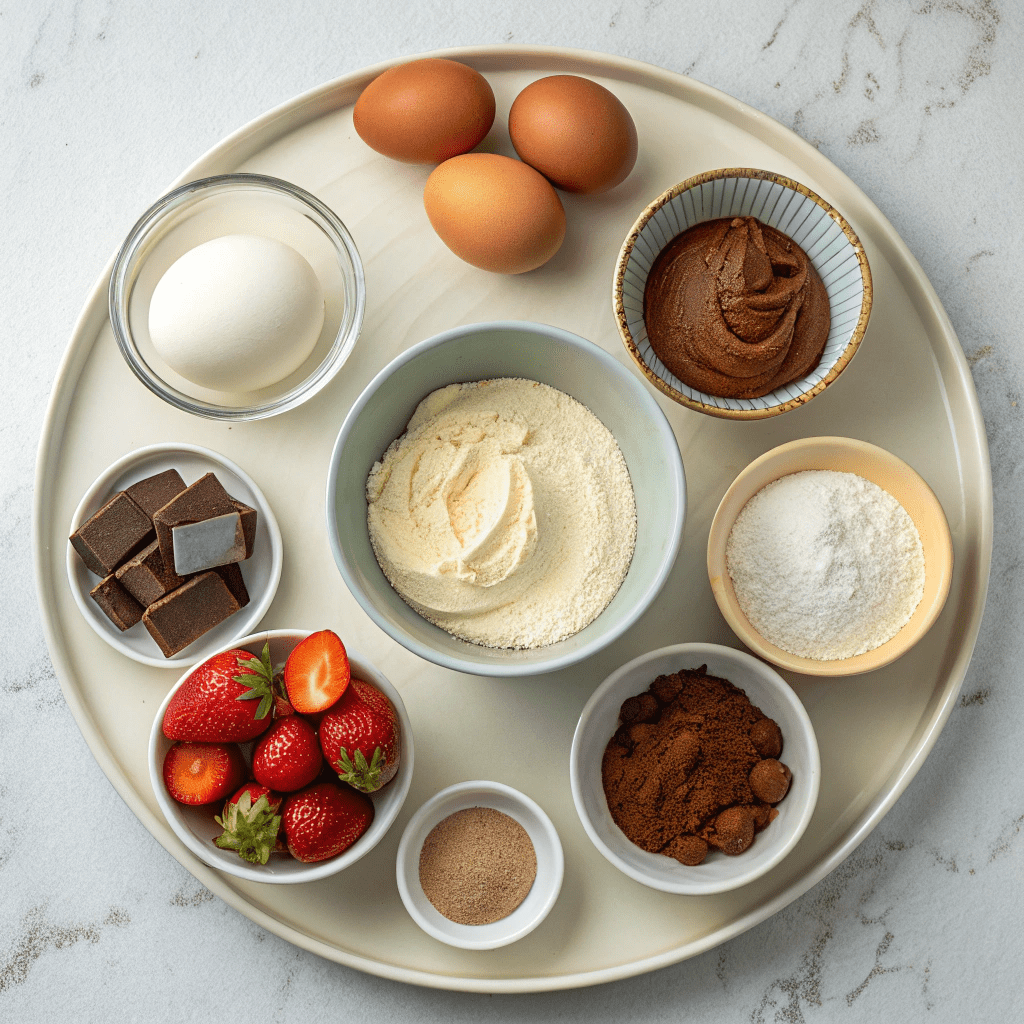 Ingredients for a Stunning 3-Layer Neapolitan Cake