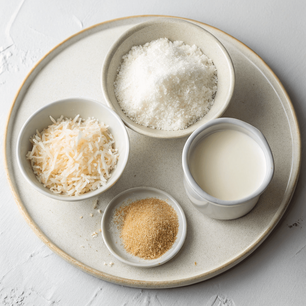 Simple Ingredients for Delicious Coconut Cookies