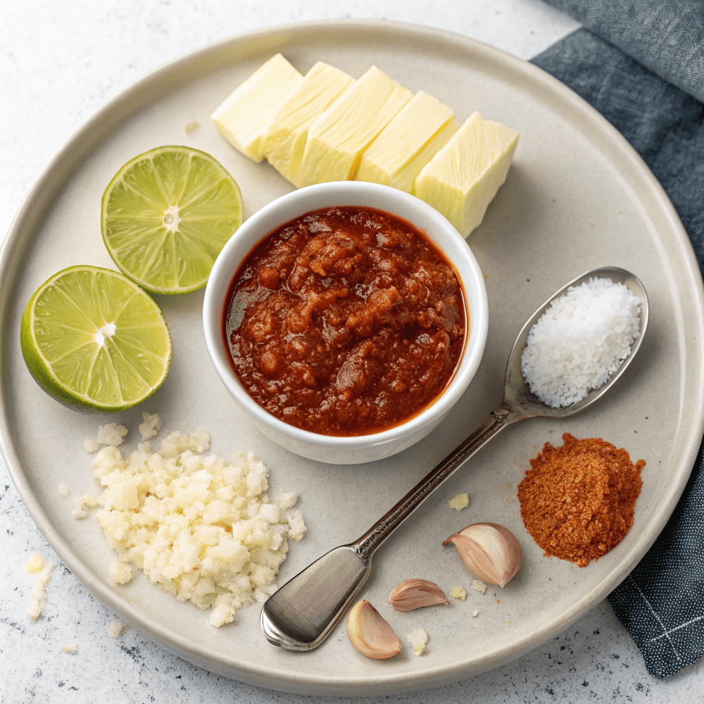 Ingredients for Chipotle Lime Compound Butter