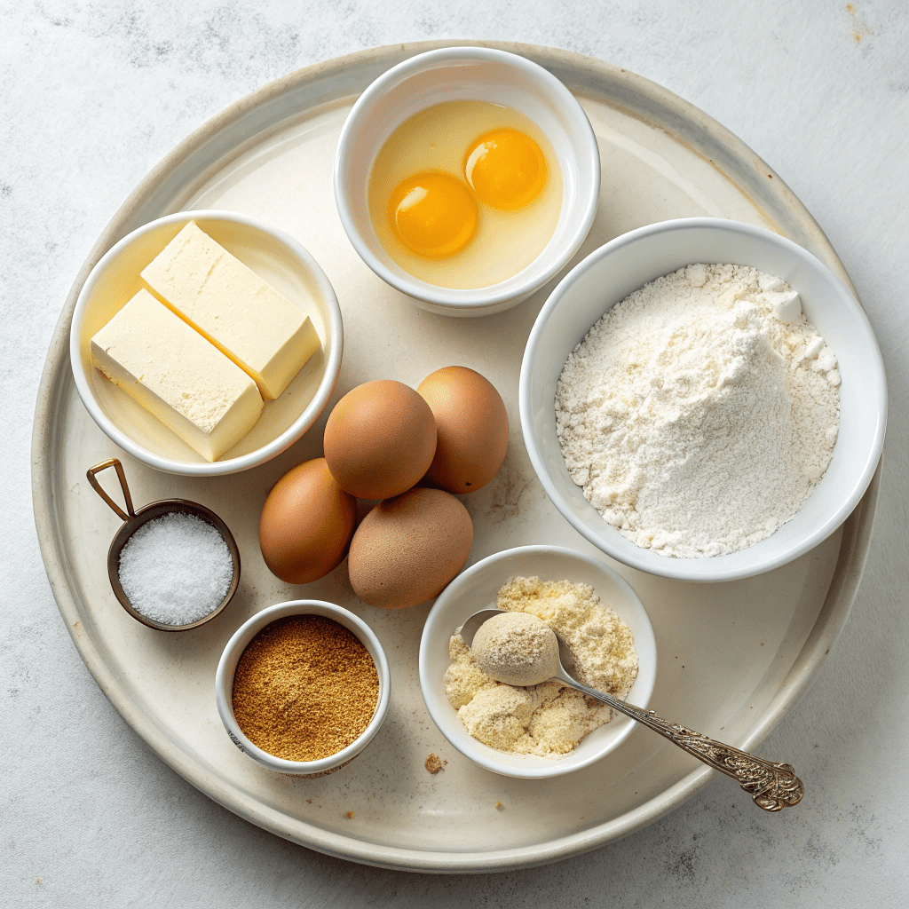 Ingredients for Simple Marble Pound Cake