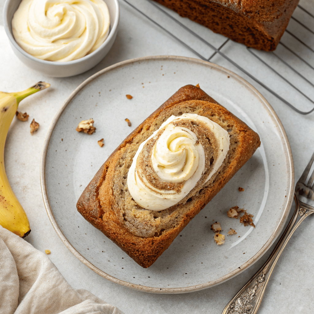 Ingredients for Cream Cheese Swirl Banana Bread