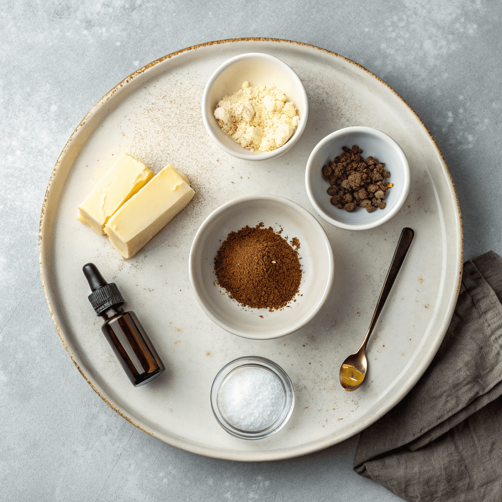 Ingredients for Microwave Salted Caramel Sauce