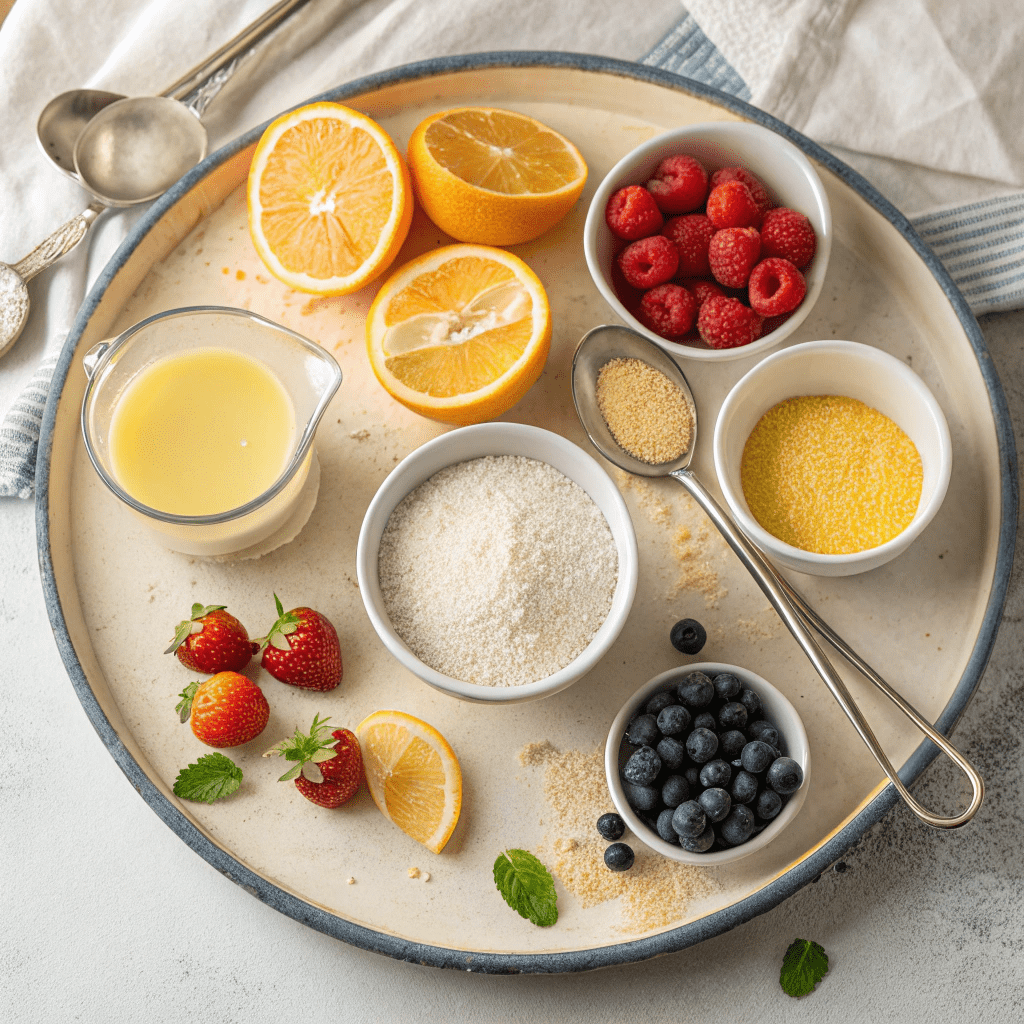 Ingredients for Classic French Savarin Cake