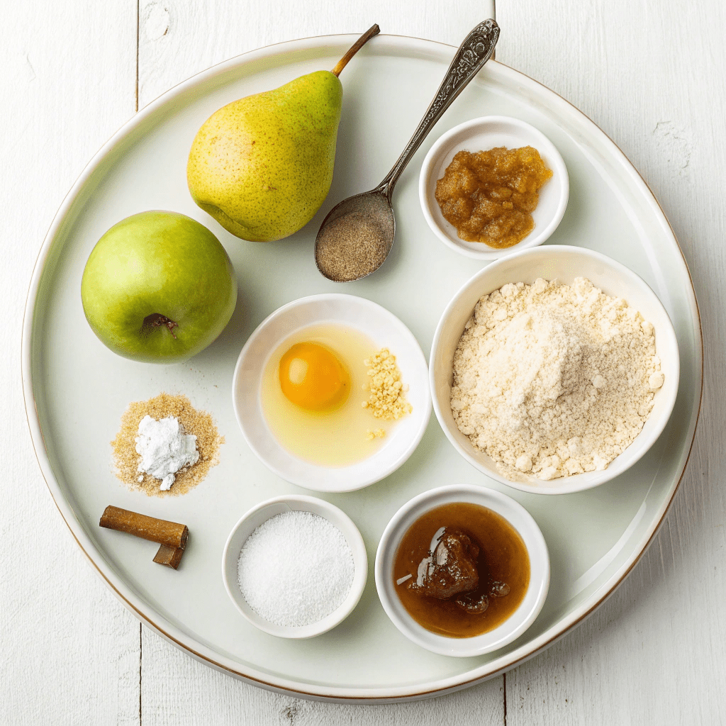 Ingredients for Pear Butterscotch Pie