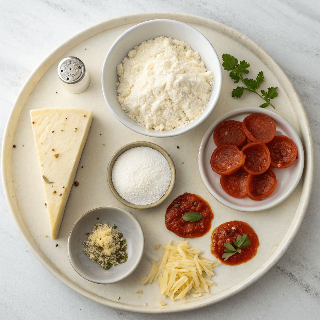 Ingredients for Pepperoni Pizza Rolls