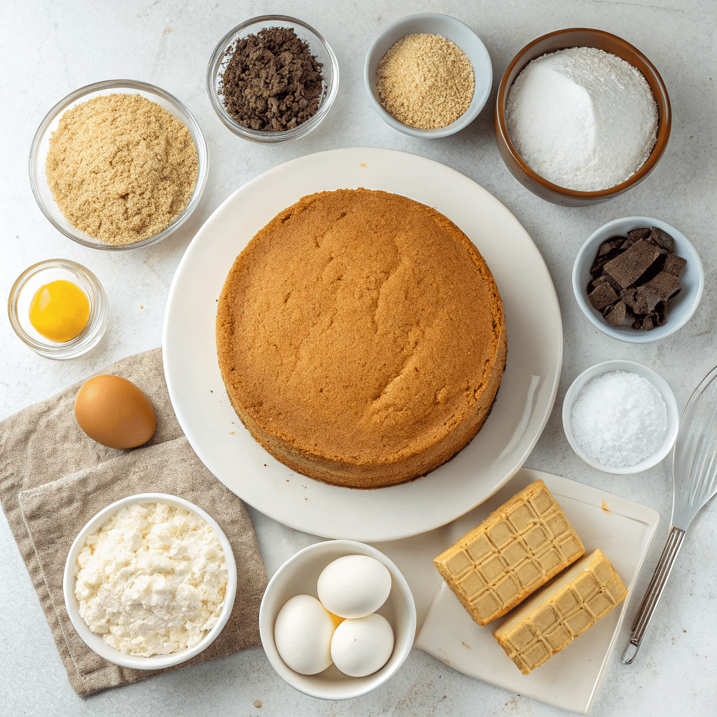 Ingredients for 3 Layer S’more Cake