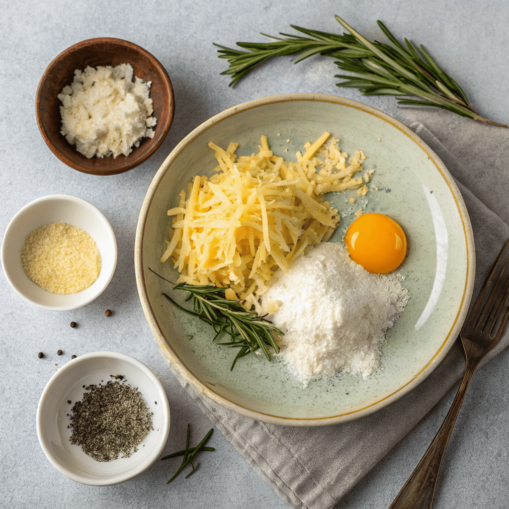 Ingredients for Potato and Rosemary Soufflé
