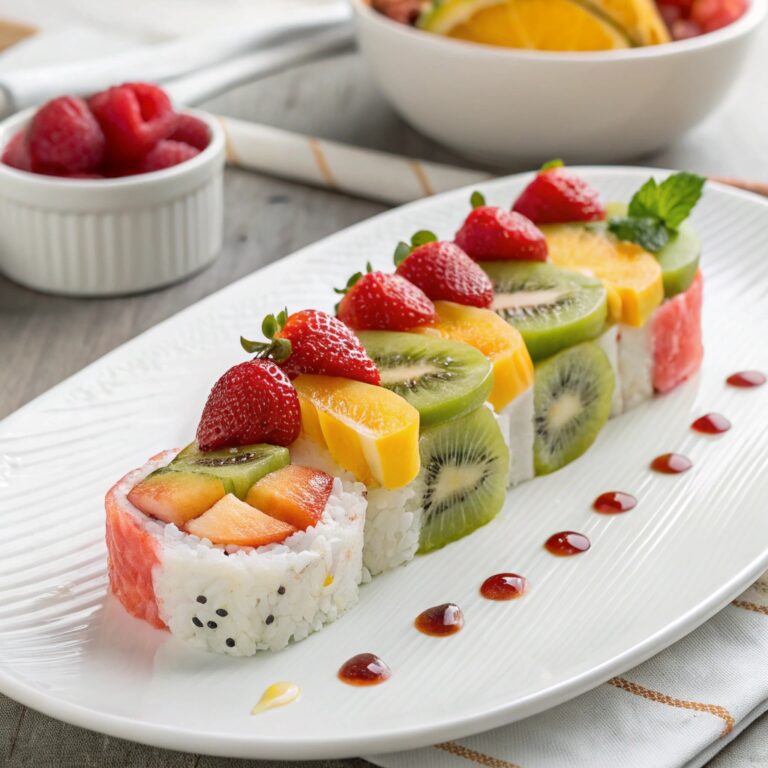 Fresh Fruit Sushi Dessert Recipe