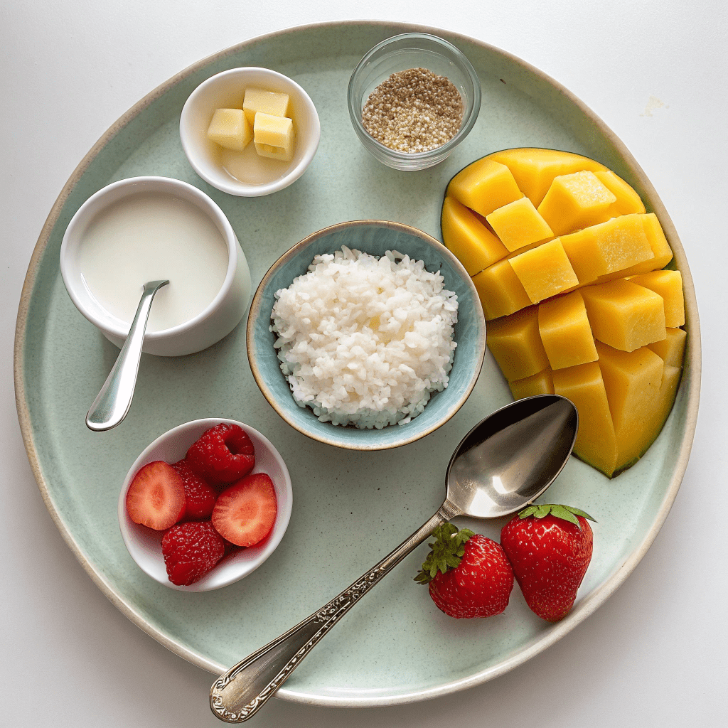 Ingredients for Fresh Fruit Sushi Dessert