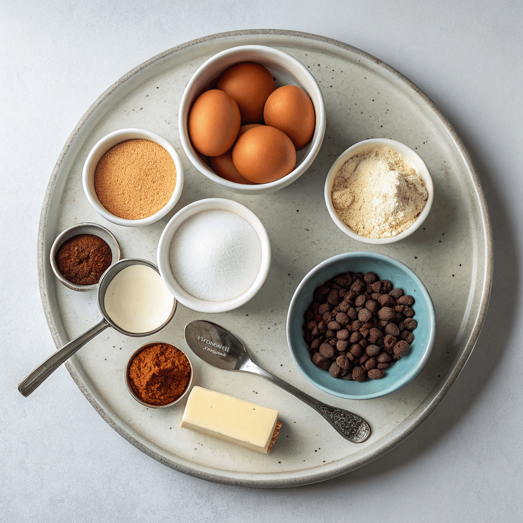 Ingredients for Chocolate Brownie Cookies