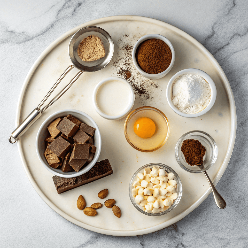 Ingredients for Rocky Road Ice Cream