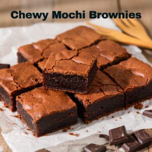 Chewy Mochi Brownies