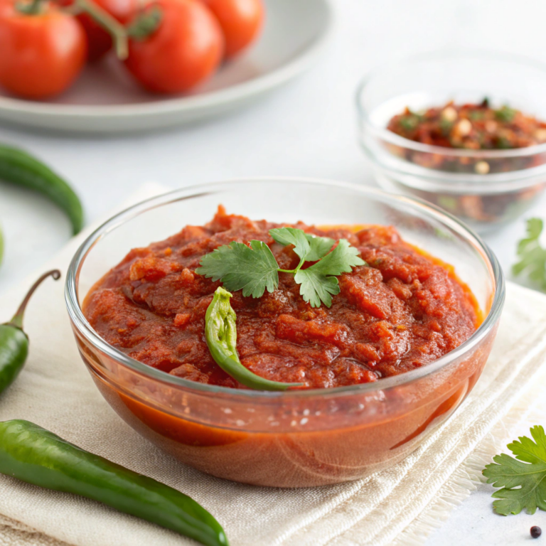 Easiest Tomato Chilli Chutney Recipe