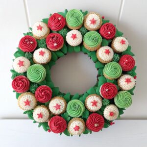 Cupcake Christmas Wreath Recipe