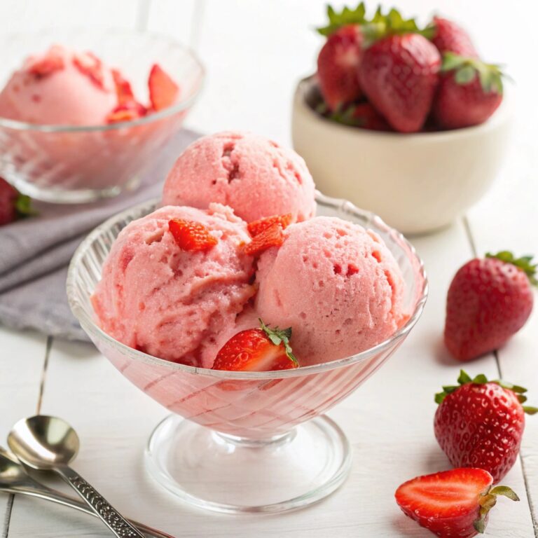 The Easiest Homemade Strawberry Gelato (No Machine)