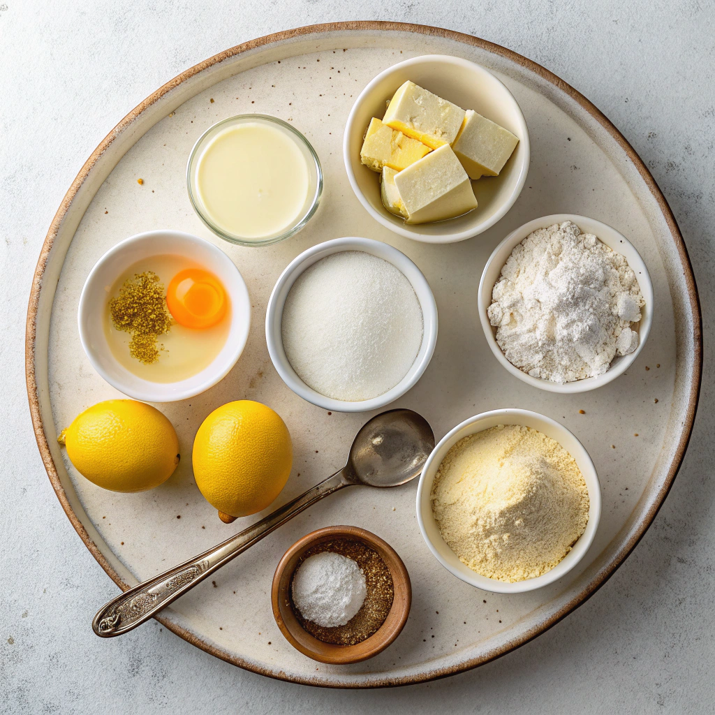 Ingredients for One-Bowl Lemon Cupcakes