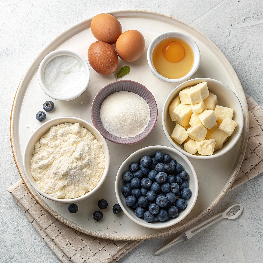 Ingredients for Fresh Blueberry Scones