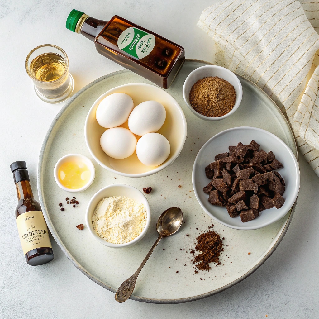 Ingredients for O’Driscolls Irish Whiskey Chocolate Mousse