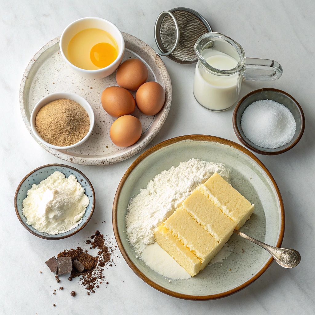 Ingredients for Easy Tres Leches Cake