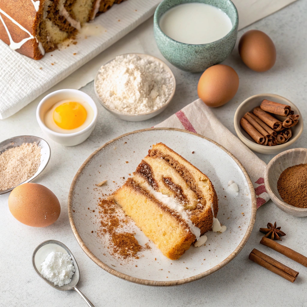 Ingredients for Cinnamon Roll Cake