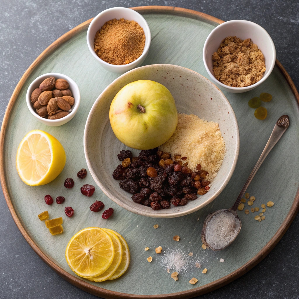 Ingredients for Traditional Mincemeat