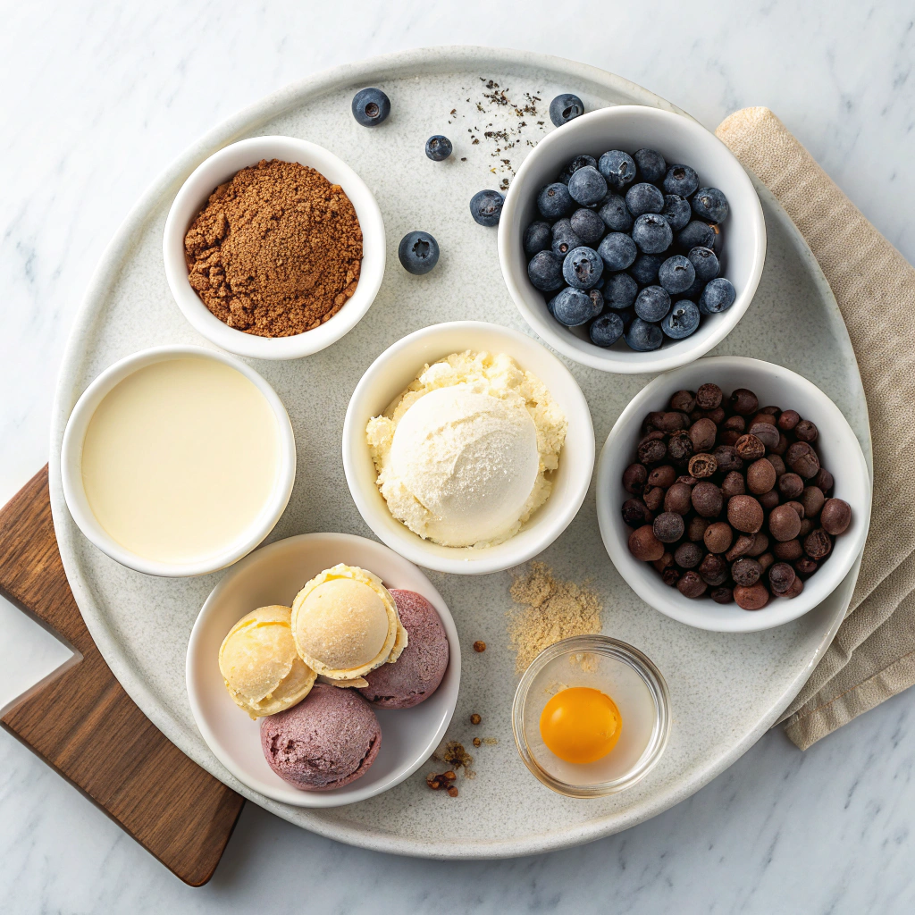 Ingredients for The Easiest Homemade Gelato (No Machine, 3 Flavors!)