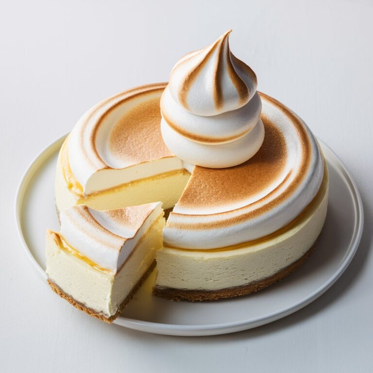 No-Bake Lemon Meringue Cheesecake