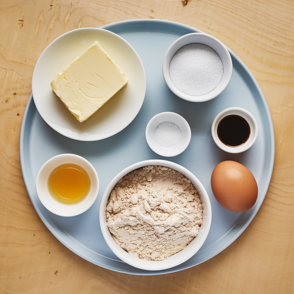 Ingredients for Buttery Spritz Cookies