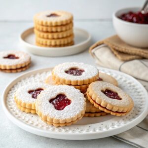 Classic Austrian Linzer Cookies