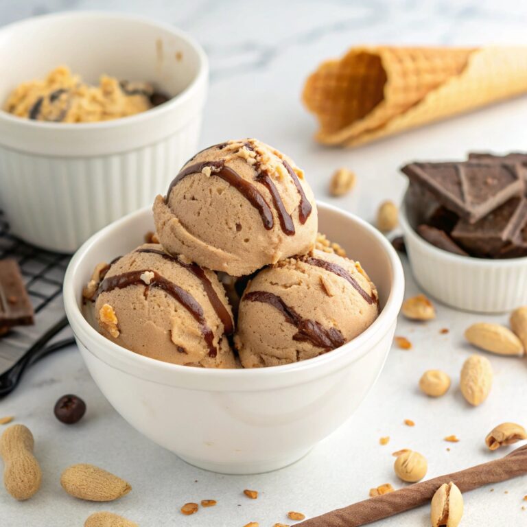 Peanut Butter & Chocolate No Machine Homemade Ice Cream Recipe