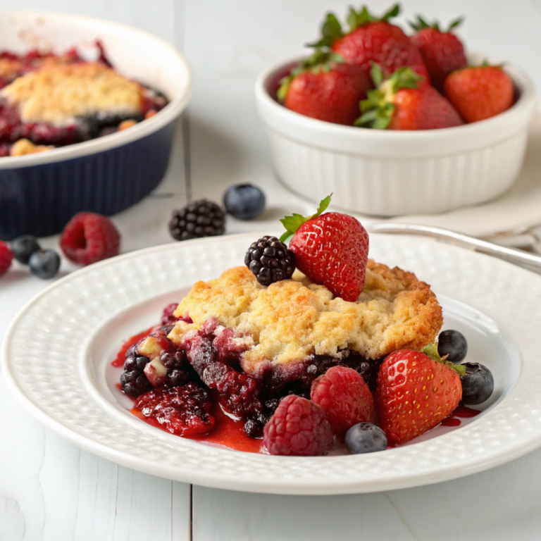 Mixed Berry Cobbler with Cake Mix