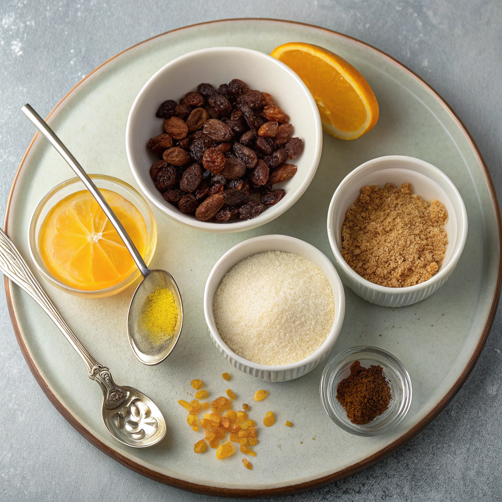 Ingredients for Irish Christmas Cake