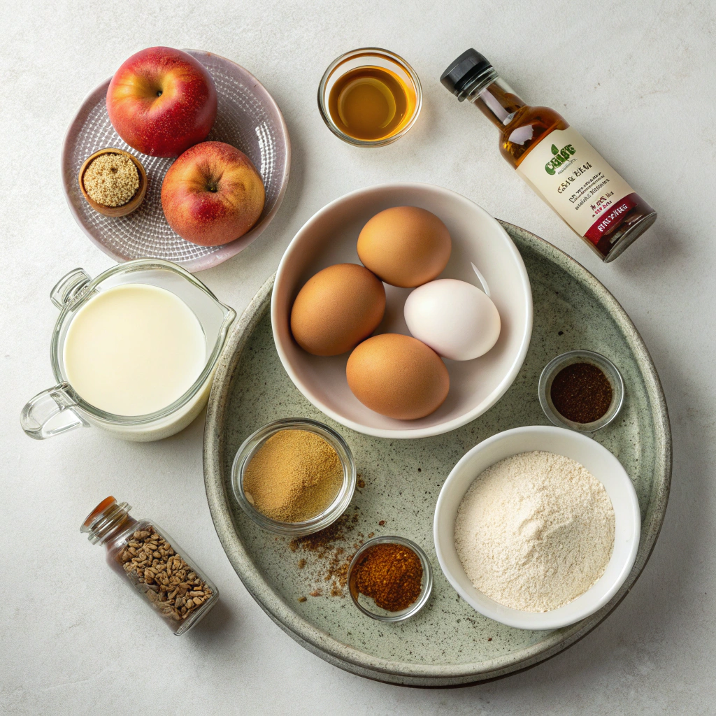 Ingredients for Apple Cider Donut Cake