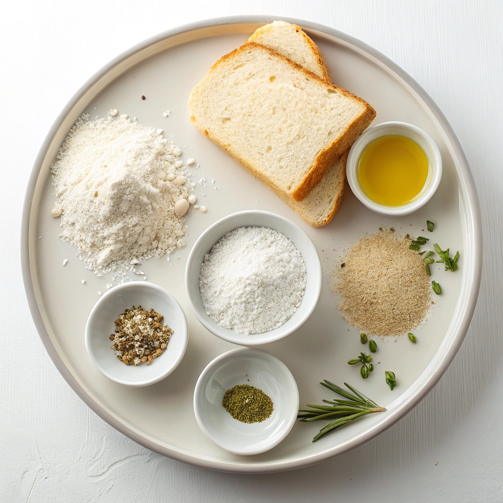 Ingredients for Bakery-Style No-Knead Ciabatta Bread