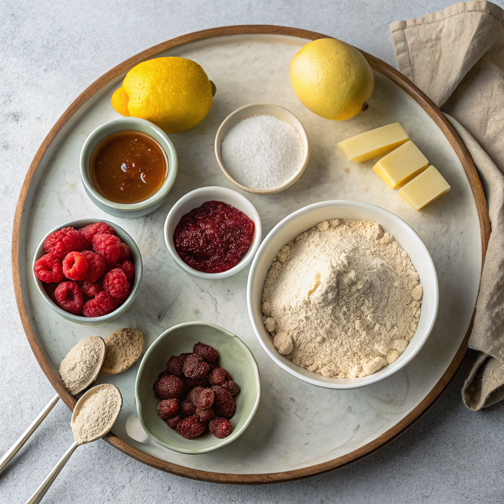 Ingredients for Raspberry Linzer Torte