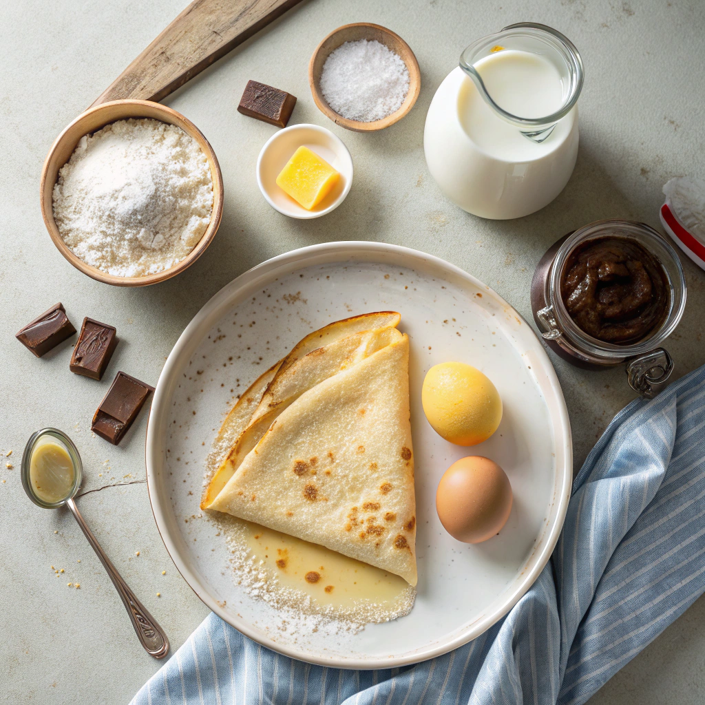 Ingredients for Homemade Nutella & Crepes