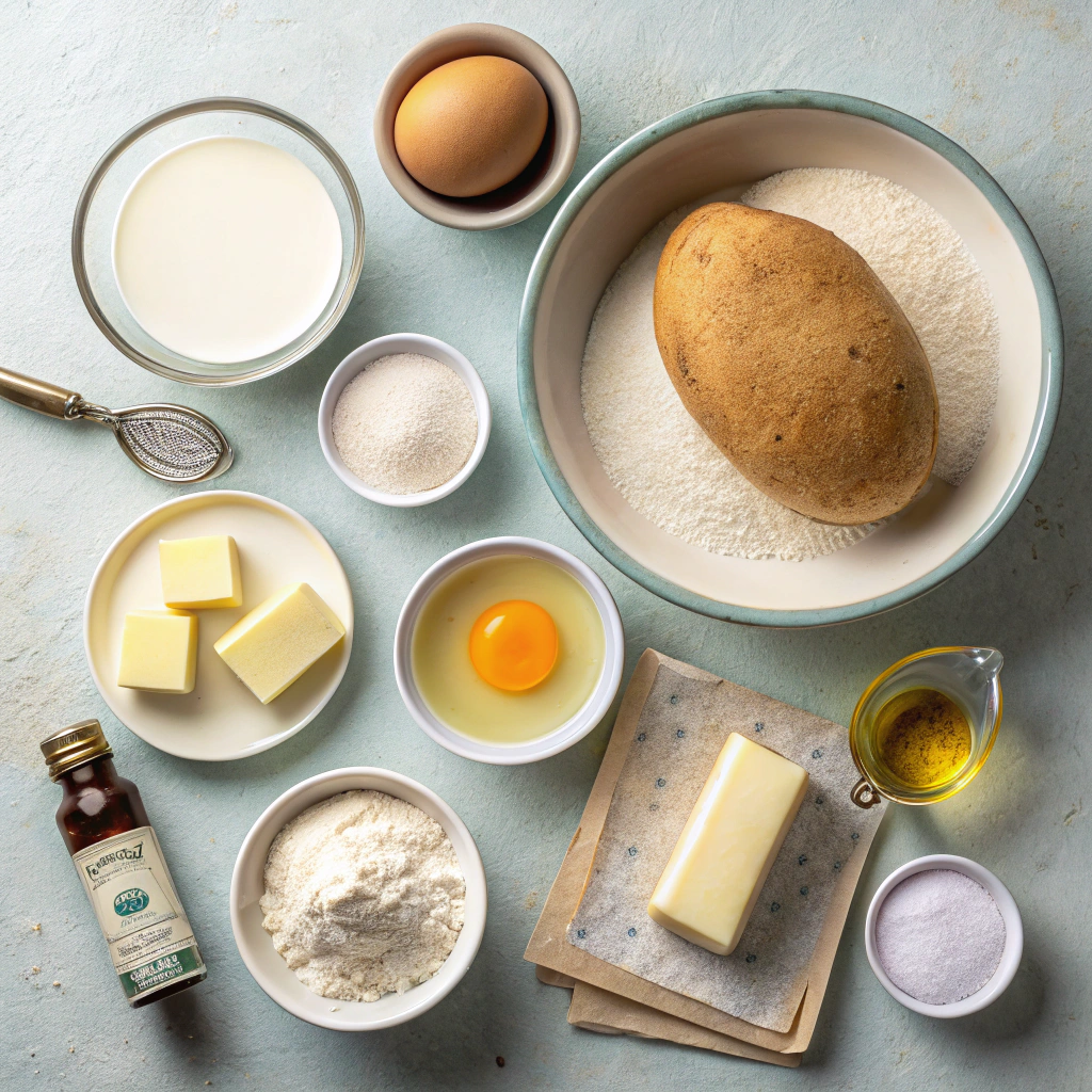 Ingredients for Homemade Krispy Kreme Donuts