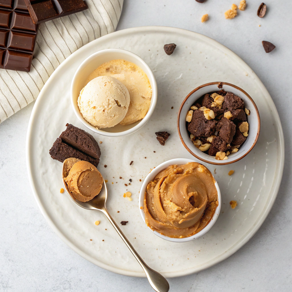 Ingredients for Peanut Butter & Chocolate No Machine Homemade Ice Cream